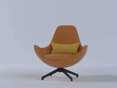 Orange chair  3D model