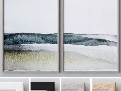 Set of large wall paintings  577 3D model