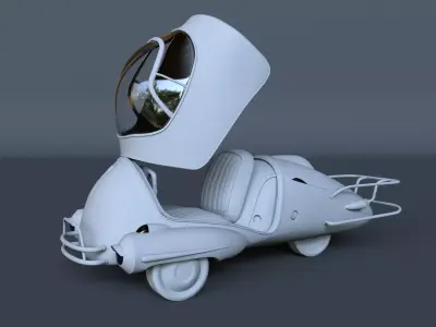 Fusion flea - fallout 4 car Low-poly 3D model