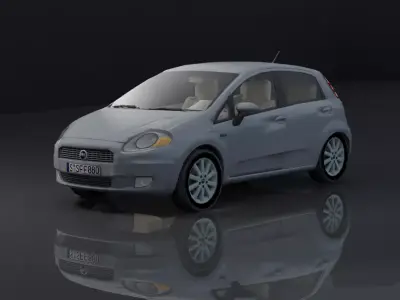 FIAT PUNTO 3D CAR MODEL Low-poly 3D model