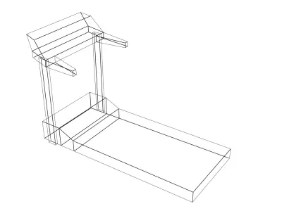 Treadmill Low Poly tread machine Free low-poly 3D model