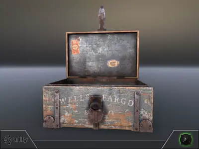 Wood WF Box Low-poly 3D model