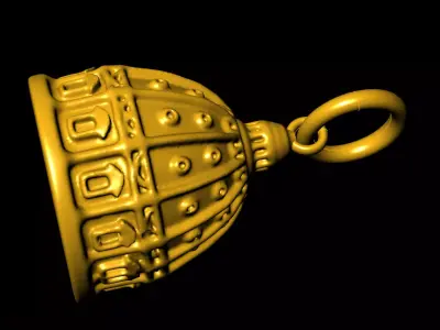 Dome pendant charms - one inch pendant 3D print model