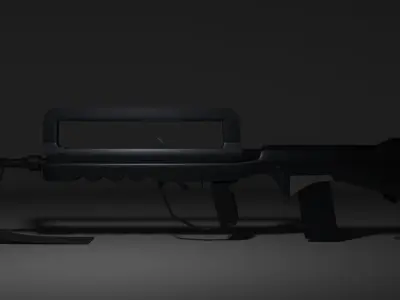 French FAMAS G1 Assault Rifle  Low-poly 3D model