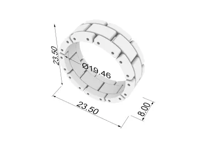 Bold Modular Link Band JDBCo 3D print model