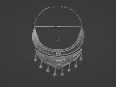 Necklace Choker Low-poly 3D model