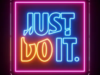 Just Do It Neon Sign 3D model