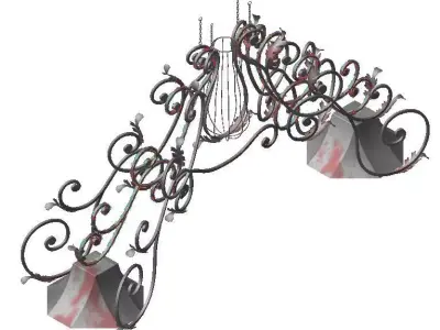 Chandelier bird cage like 3D model