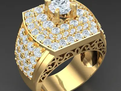 Luxury Men Rings Designs 5MR028 3D print model