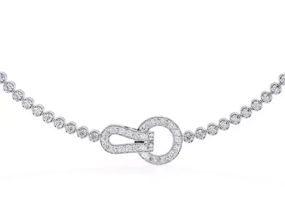 Luxury Round Link Chain Necklace With Clasp CAD Design 3DM 3D print model