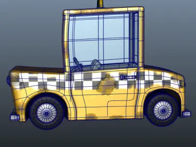 Taxi Cab Cartoon 3D model