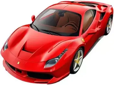 Ferrari 488 GTB High-Quality 3D Model for VR 3D model