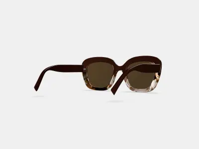 Gabriela Sunglasses in Ganache Tortoise Fade 3D model