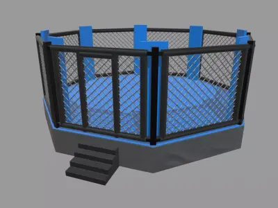 Octagon MMA Low-poly 3D model