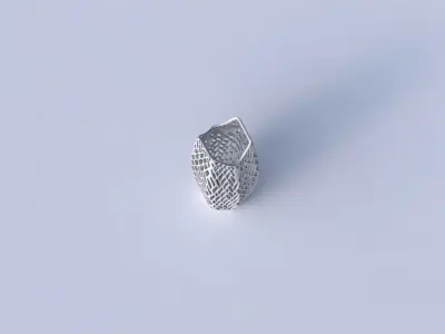 Vase double arc hexagon with lattice tiles  3D print model