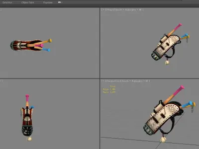 cartoon baseball bag Low-poly 3D model