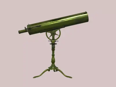Gregorian Telescope 3D Model - Scientific Instrument Free low-poly 3D model