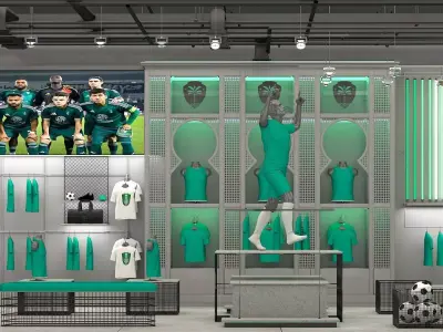 football club- retail shop 3D model