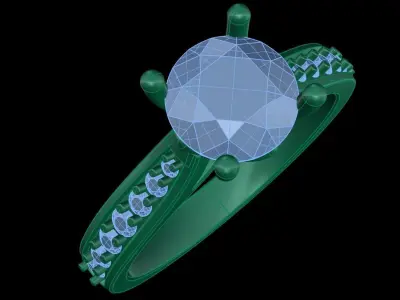 Iight Weight Engagement Ring 3D print model