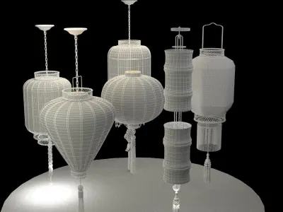 Chinese  red lantern  3D model