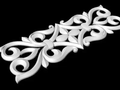 Central decor ornament for furniture 3D model 44