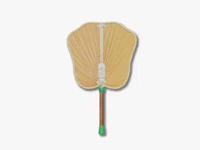 Hand fan Low-poly 3D model