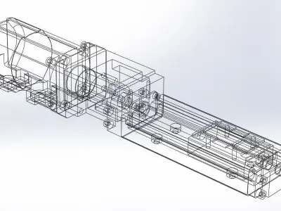 Servo Linear Actuator 3D model