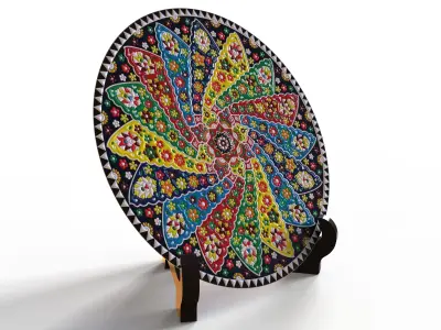 decorative Enamel plate 3D model