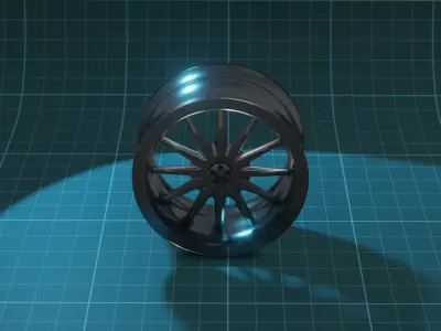 Classic wheel rim 3D model