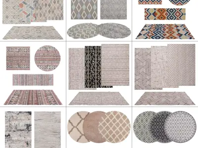 9 in 1 Rug Collection No 36 Low-poly 3D model