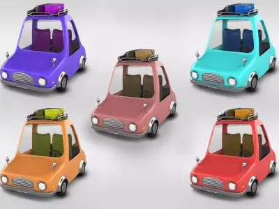 Car animation 3D model