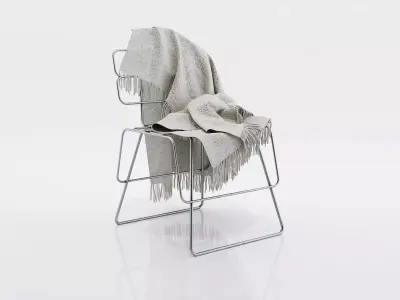 Blanket for a chair 3D model