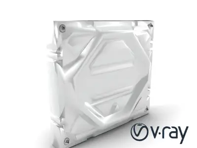 Futuristic Modular Wall Panel Design model pack Low-poly 3D model