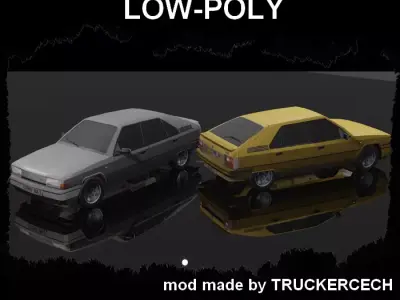 Citroen BX and GT version Low-poly 3D model