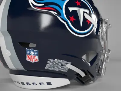 TENNESSEE TITANS Helmet Football AFC SOUTH PBR updated 2025 3D model
