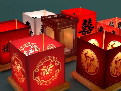 Chinee water lantern 3D model
