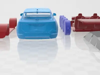 Cadillac Optiq - Separate Parts STL Model 3D print model