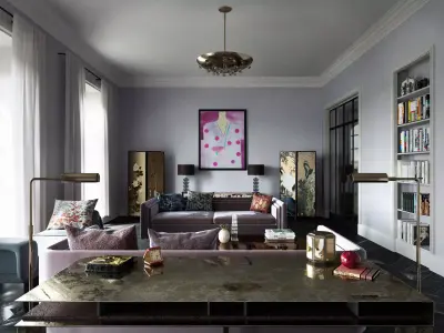 Luxury London Appartment Low-poly 3D model