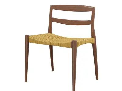 Wood chair 01 3D model