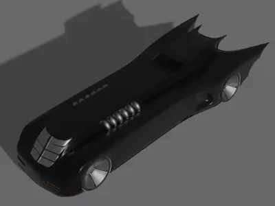 Animated Batmobile 3D print model
