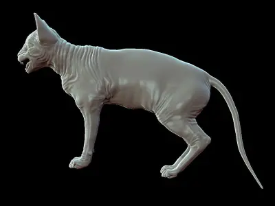 Sphinx Cat Sculpt 3D model