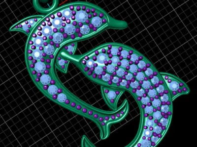 Eternal Bond Twin Dolphin Locket 3D print model 3D print model