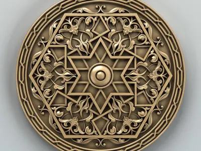 Round rosette 009 3D model