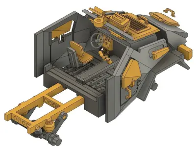 Armored Car - 28mm Sci-Fi 3D print model