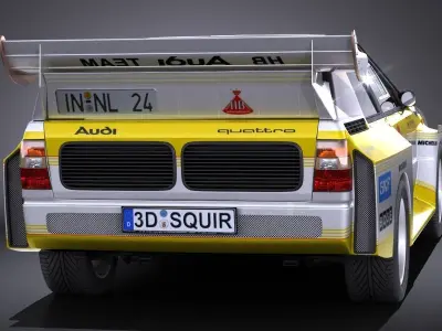 Audi Sport Quattro S1 E2 1985 VRAY 3D model