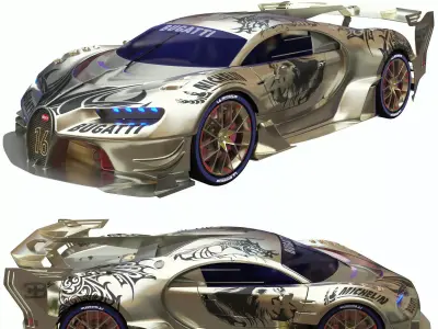 bugatti vision 3D model