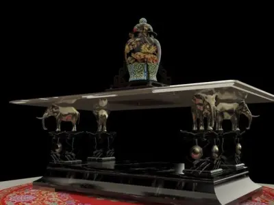 Chinese coffee table  3D model get