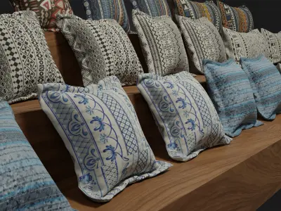 Modern Pillow Collection 3D model
