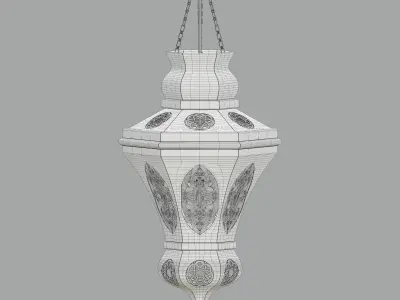 Vintage Moroccan Pendant Chandelier 3D model