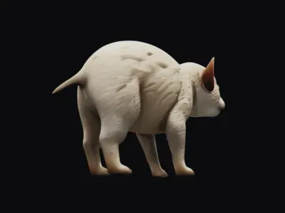 Moon Mammal Low-poly 3D model